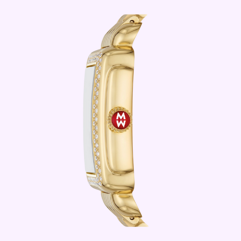 Michele MWW06V000126 Deco Mid Gold Diamond Stainless Steel Watch