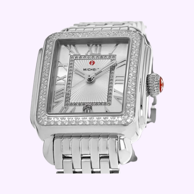 Michele MWW06G000001 Deco Madison Mid Stainless Diamond Women Watch