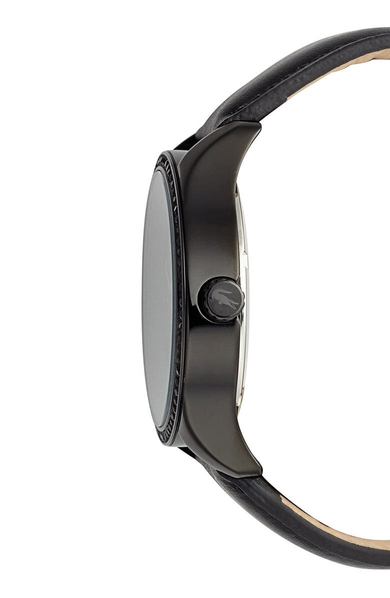 Lacoste 2000823 'Victoria' Crystal Logo Leather Strap Watch, 40mm Women Watches Lexor Miami