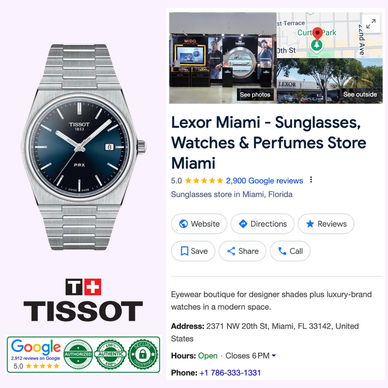 Tissot T1374101104100 PRX Bracelet, 40mm Men Watches Lexor Miami