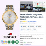 Reloj Tissot T1294102203100 42MM de acero inoxidable para hombre