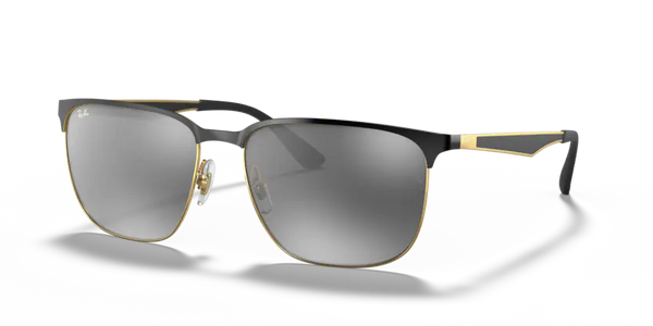 Ray-Ban 0RB3569 187/8859 BLACK ON ARISTA W/ GREY MIRROR SILVER GRADIENT Unisex Sunglasses