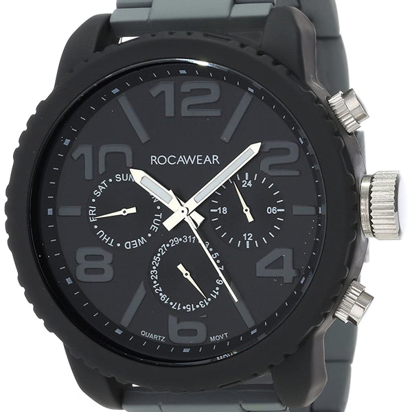 Rocawear RM0115BK1-734 Stylish Bracelet Enamel Bezel Men Watches