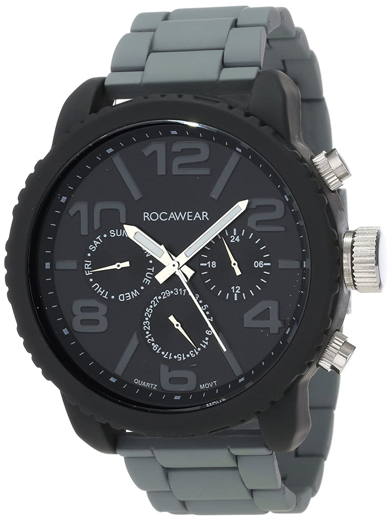 Rocawear RM0115BK1-734 Stylish Bracelet Enamel Bezel Men Watches Lexor Miami