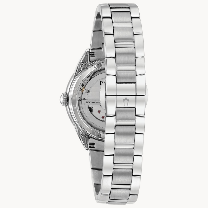 Bulova 96P181 Sutton Automatic Silver Stainless Steel Strap Women Watches