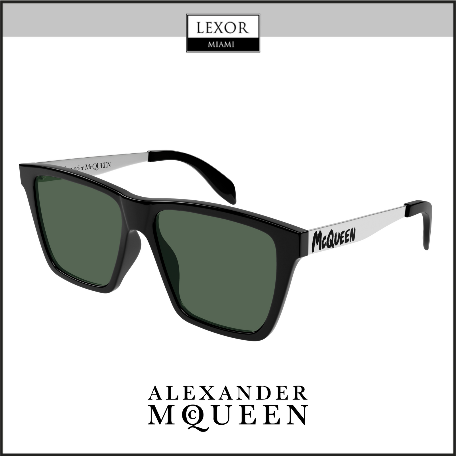 Alexander Mcqueen AM0352S-002 57 Sunglass MAN ACETATE – Lexor Miami