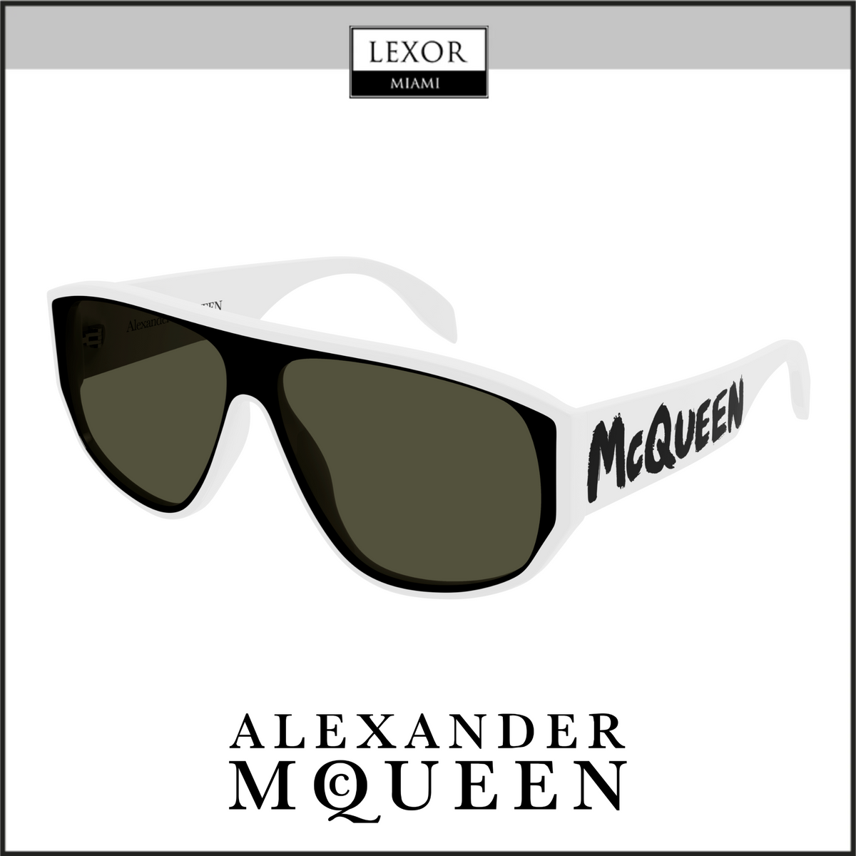 ALEXANDER MCQUEEN スクエアフレムサンクラス 649845I3330 1175 ALEXANDER MCQUEEN スクエアフレムサンクラス 649845I3330 1175