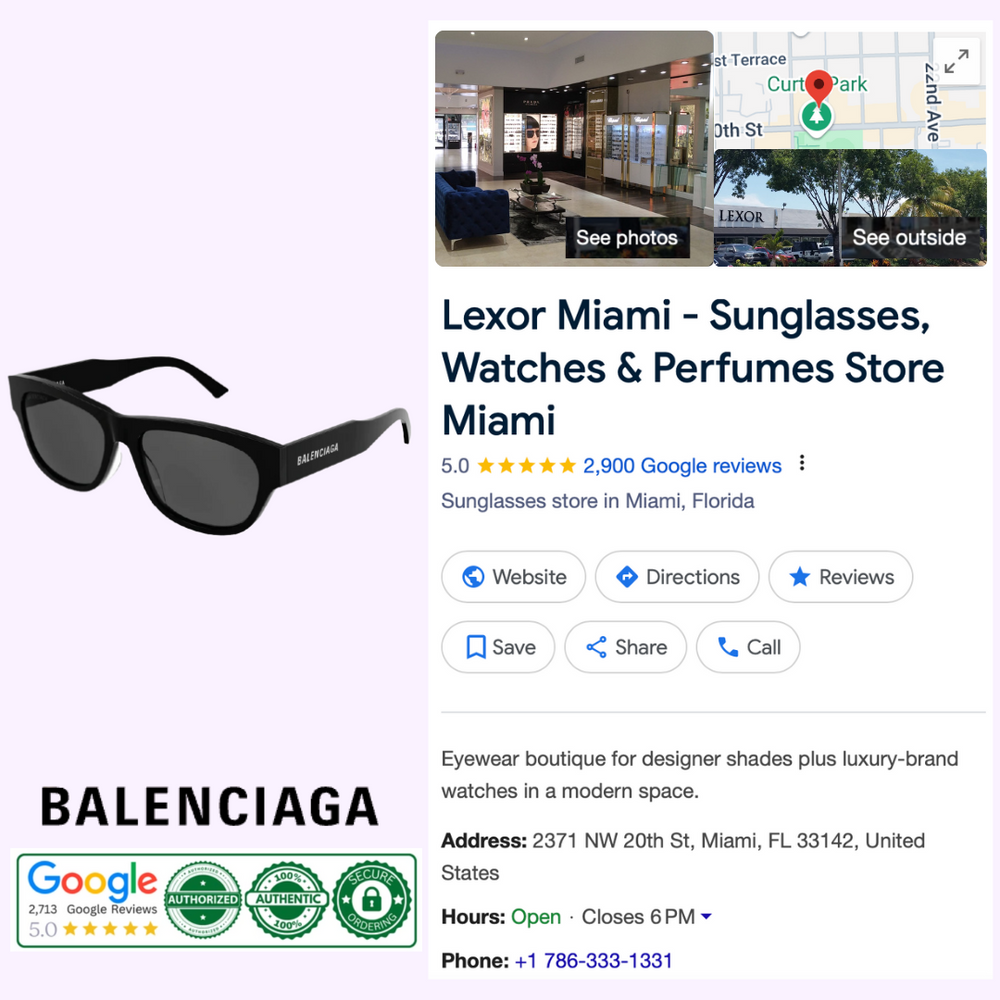 Balenciaga BB0164S 001 57 Sunglasses Man – Lexor Miami