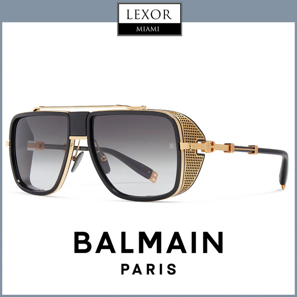 Balmain O.R. BPS-104A 59 Gold Black Unisex Sunglasses