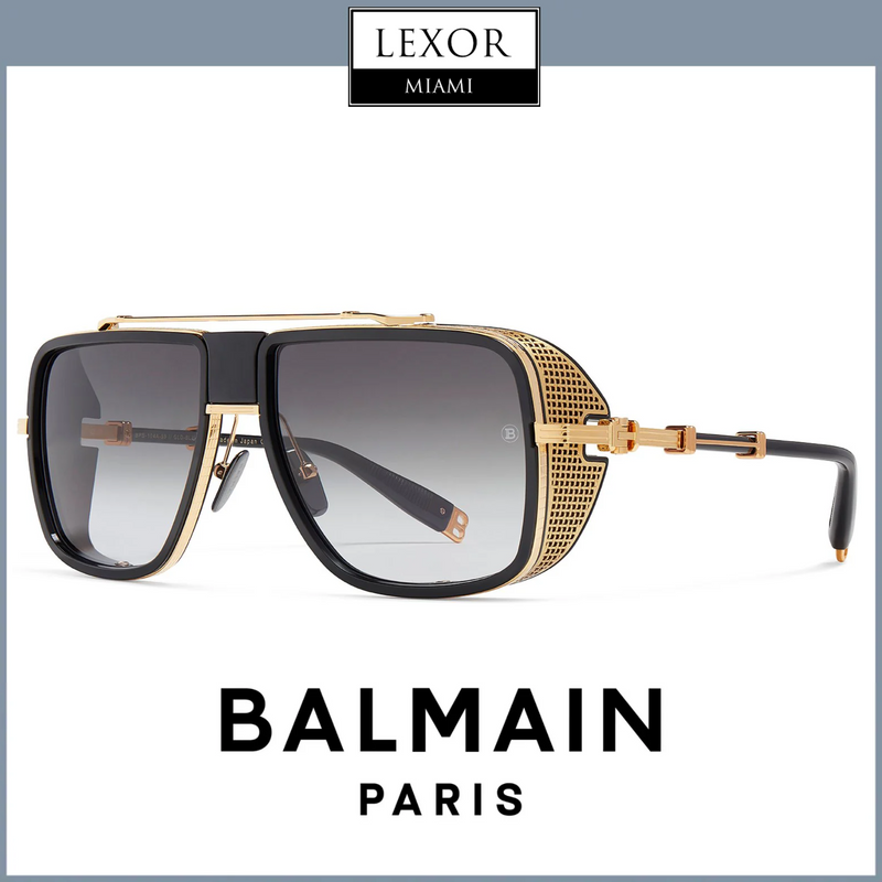 balmain paris goggles Balmain O.R. BPS-104A 59 Gold Black Unisex Sunglasses