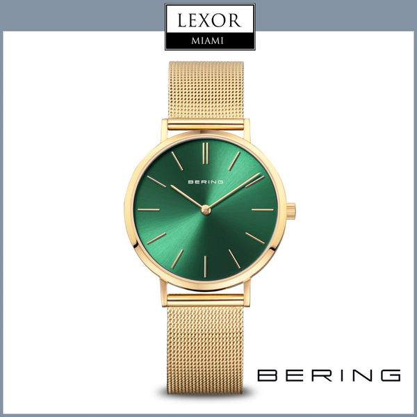 Bering 14134-338 Relógios unissex clássicos de malha de aço inoxidável