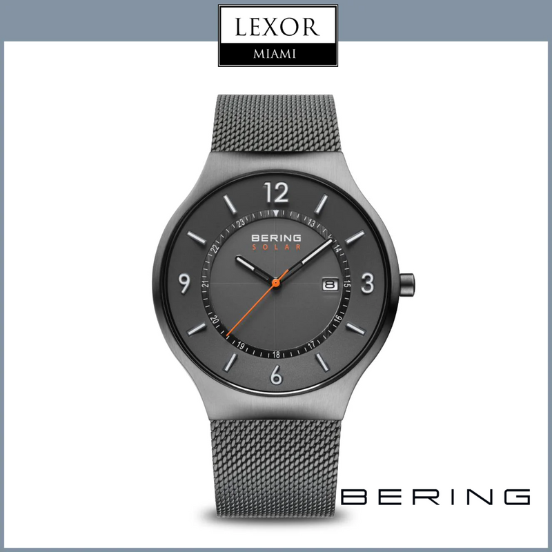 Bering 14441-377 Solar Stainless Steel Mesh Strap Men Watches