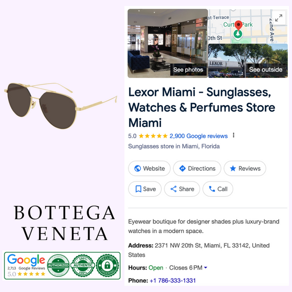 Bottega Veneta BV1013SK 003 57 Unisex Sunglasses