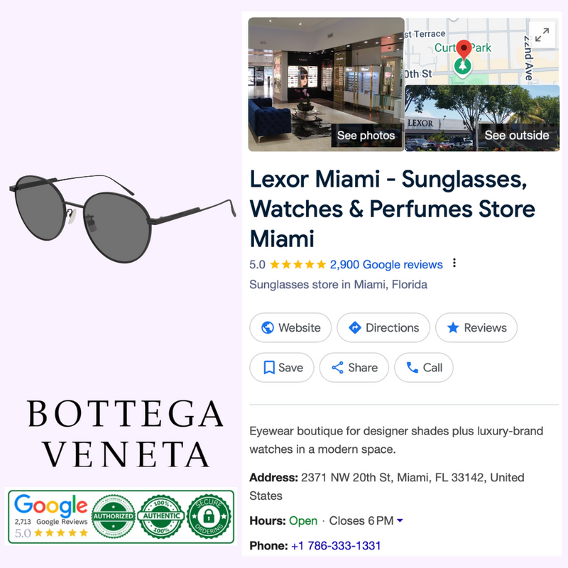 Bottega Veneta BV1042SA-001 57 Óculos de Sol Unissex