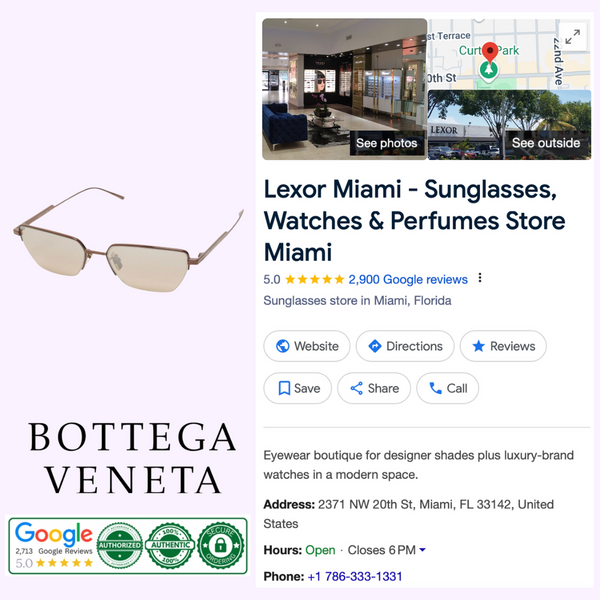 Bottega Veneta BV1107S 003 57 Unisex Sunglasses 889652335681