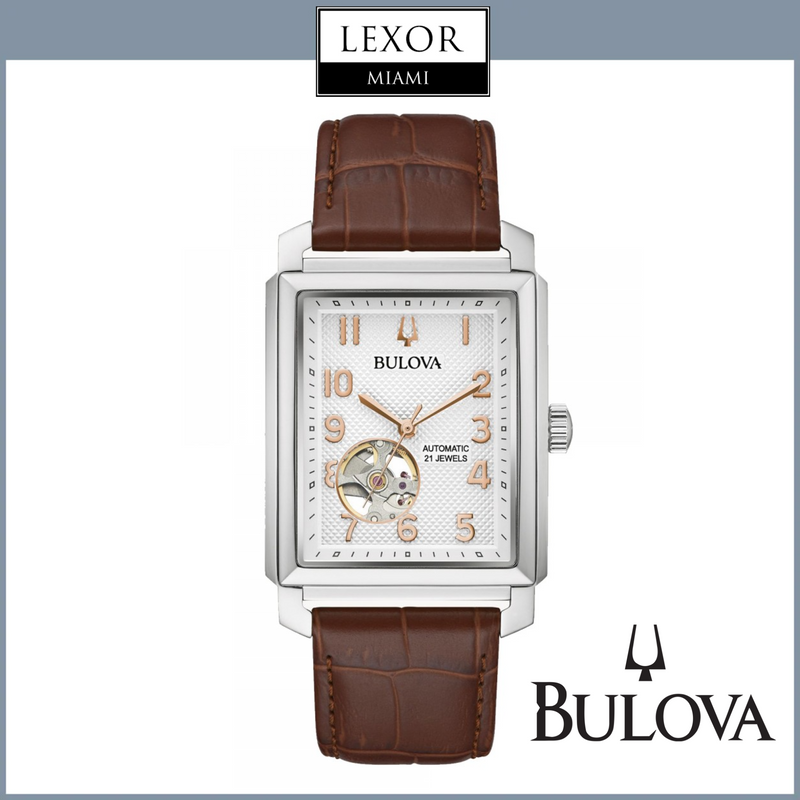 Bulova 96A268 Sutton Brown Leather Strap Men Watches