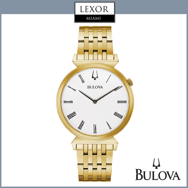 Reloj para hombre Bulova 97A153 Regatta con correa de acero inoxidable dorado