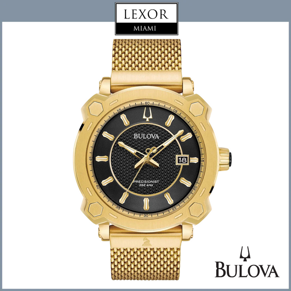 Bulova 97B163 Special Grammy Edition Precisionist Watch Gold 44mm Gold-tone Stainless Men Watches