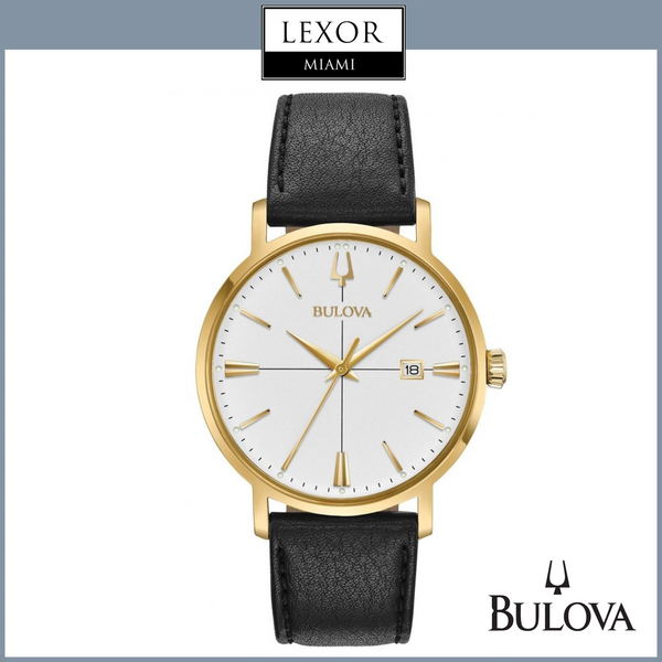 Reloj para hombre Bulova 97B172 Aero Jet con correa de cuero negra