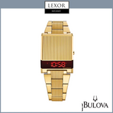 Bulova 97C1110 Digital Archive Computron Gold Stainless Steel Strap Men Watches