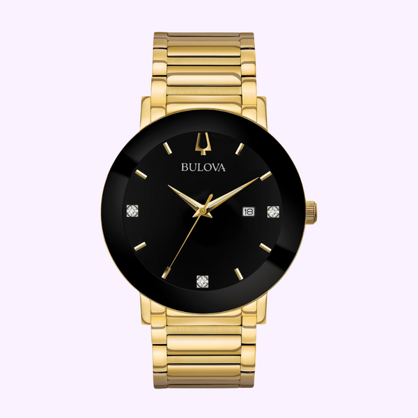 Reloj para hombre Bulova 97D116 Futuro con correa de acero inoxidable dorado
