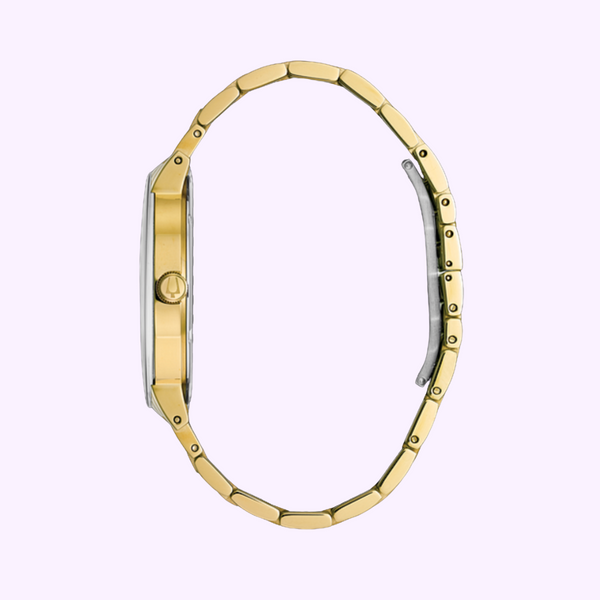 Reloj para hombre Bulova 97D116 Futuro con correa de acero inoxidable dorado