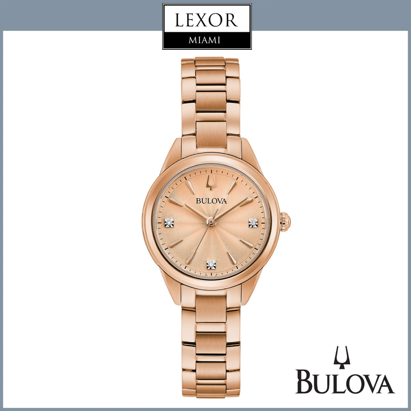 Bulova 97P151 Sutton Rose Gold Stainless Steel Strap Women Watches