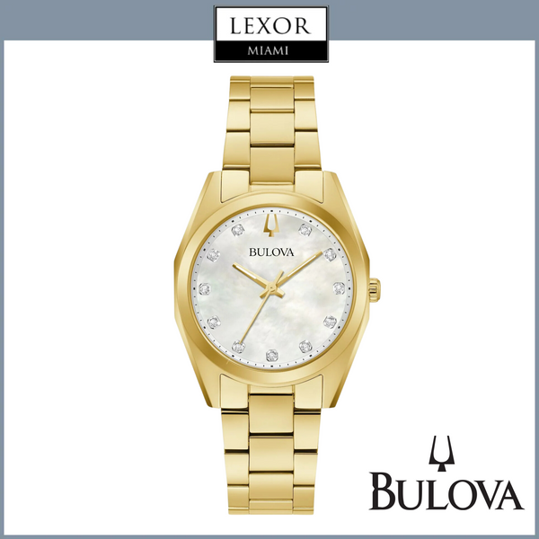 Bulova 97P172 Gold Stainless Steel Strap Lady Watch