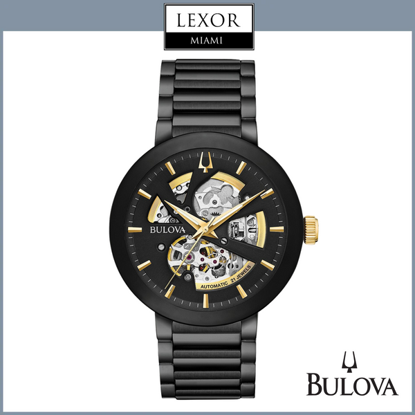 Bulova 98A203 Futuro Black Stainless Steel Bracelet 42mm Men Watches