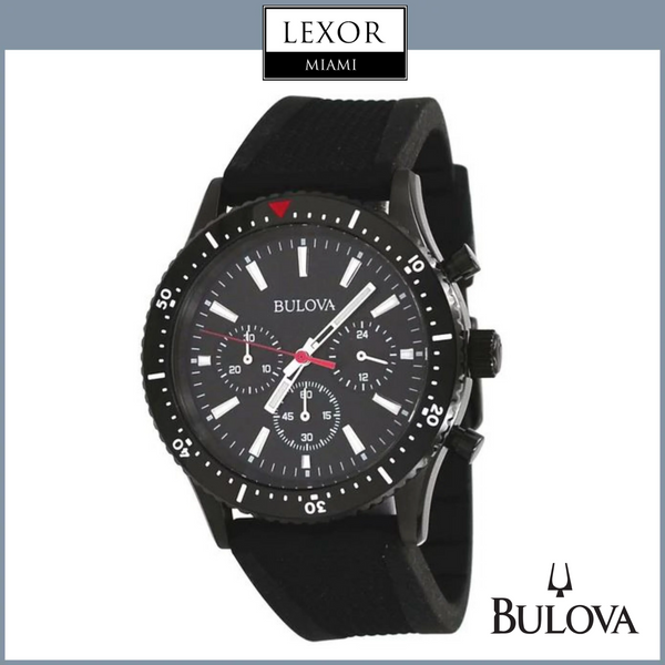Bulova 98A267 Precisionist Black Silicone Strap Men Watches