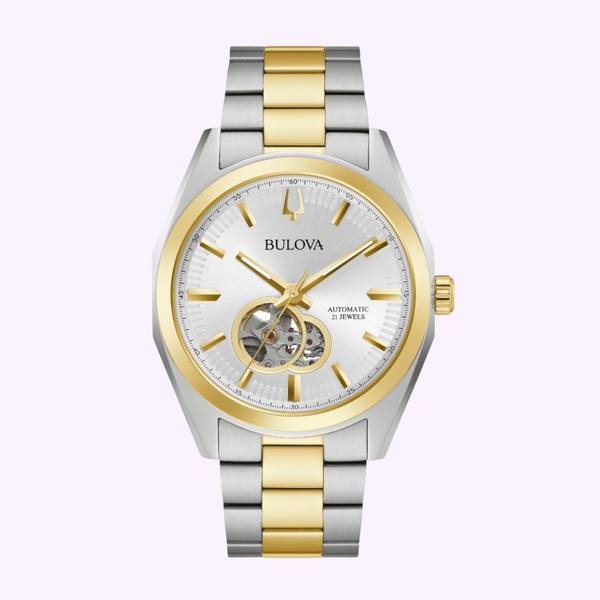 Bulova 98A284 Surveyor 2 Tone Stainless Steel Strap Men Watches