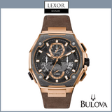 Bulova 98B356 Precisionist Chronograph Stainless Steel Brown Strap Men Watches