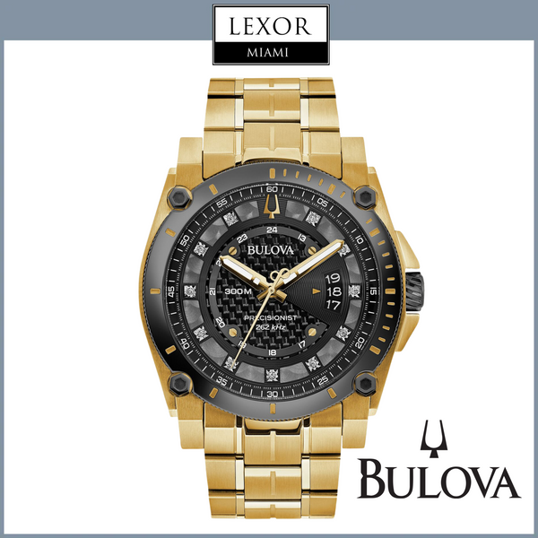 Reloj para hombre Bulova 98D156 Precisionist con correa de acero inoxidable dorado