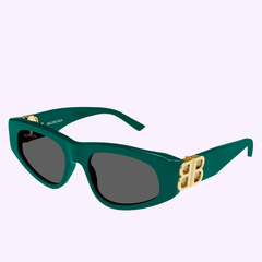 Angle View Balenciaga BB0095S-005 53 Sunglasses