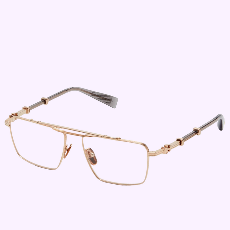 Balmain BPX-149C-56 Brigade-VI gold metal optical frame at Lexor Miami