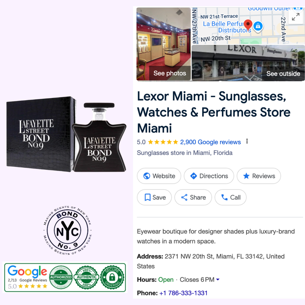 Bond No. 9 Lafayette Street 3.4 Oz EDP Unisex Perfume – Lexor Miami