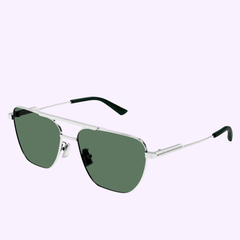 Angle View Bottega Veneta BV1236S-003 57 Sunglass MAN METAL