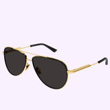 Angle View Bottega Veneta BV1240S-001 59 Sunglass MAN METAL