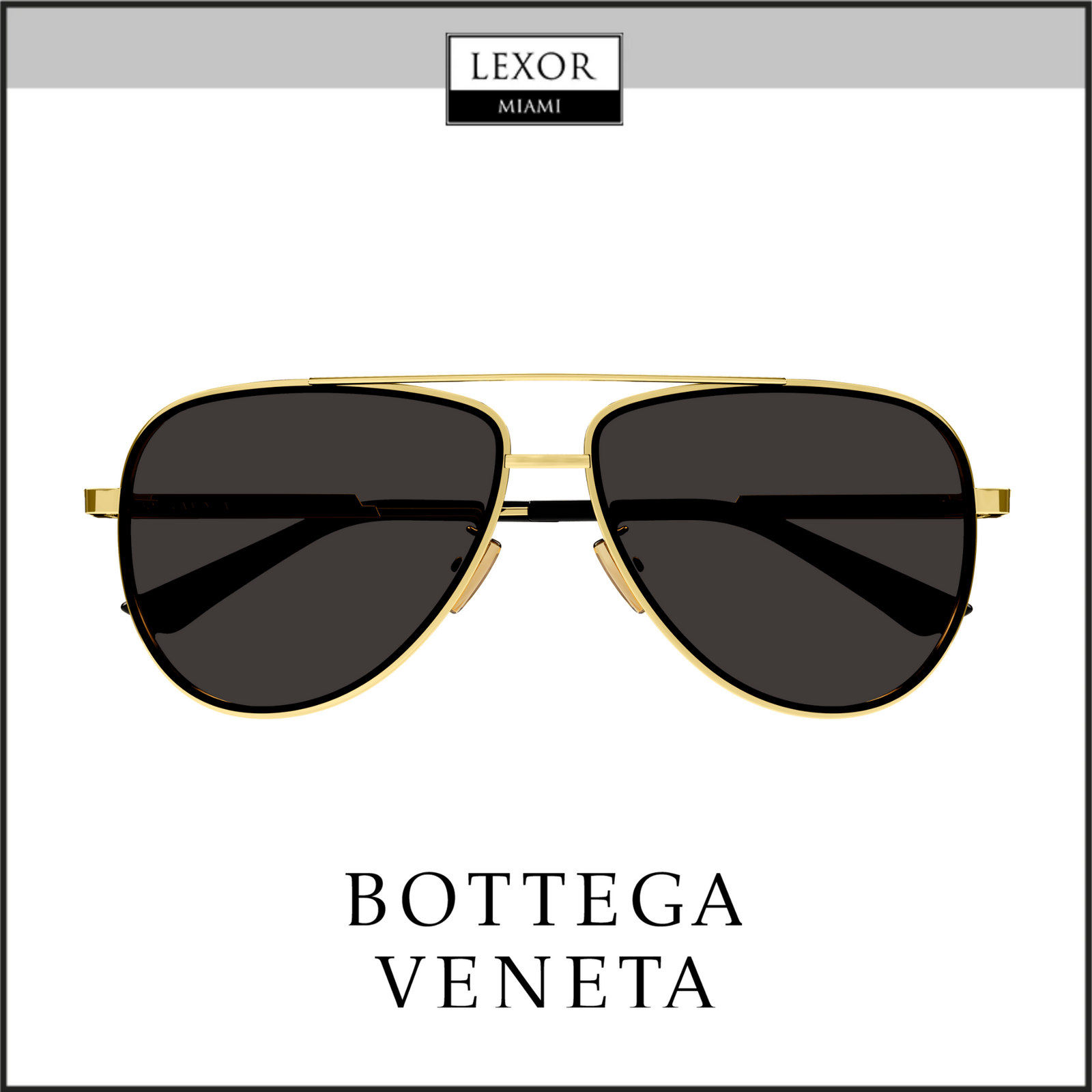 Bottega Veneta BV1240S-001 59 Sunglass MAN METAL – Lexor Miami