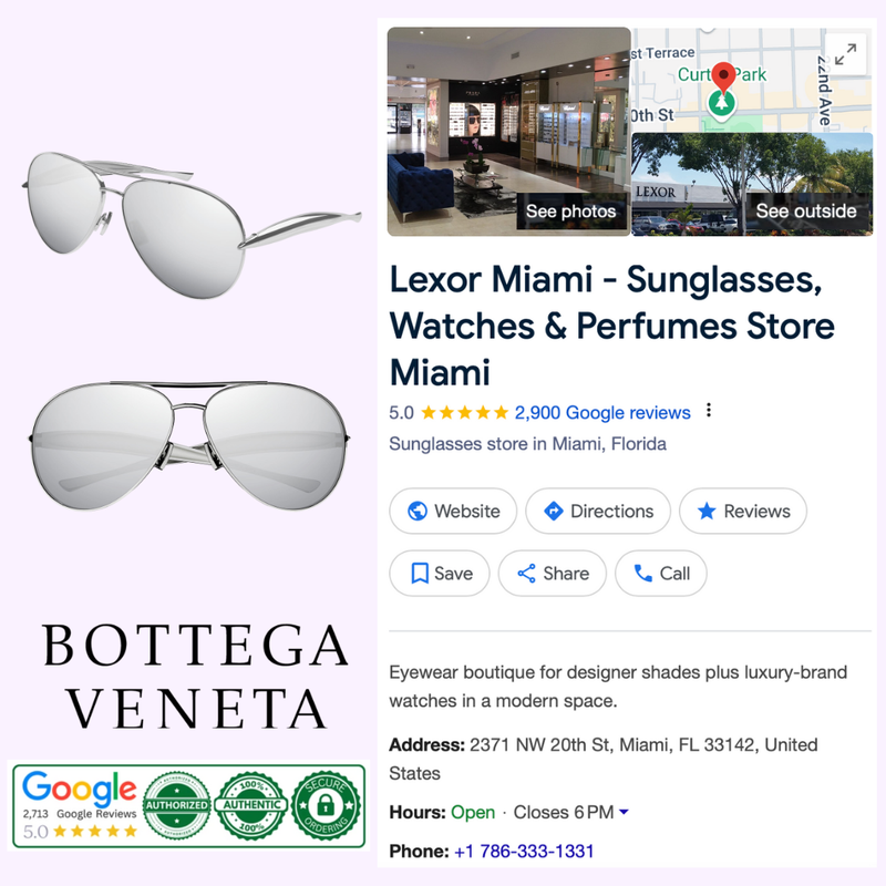Bottega Veneta Sunglasses BV1305S-003 64 MAN METAL upc 889652491509