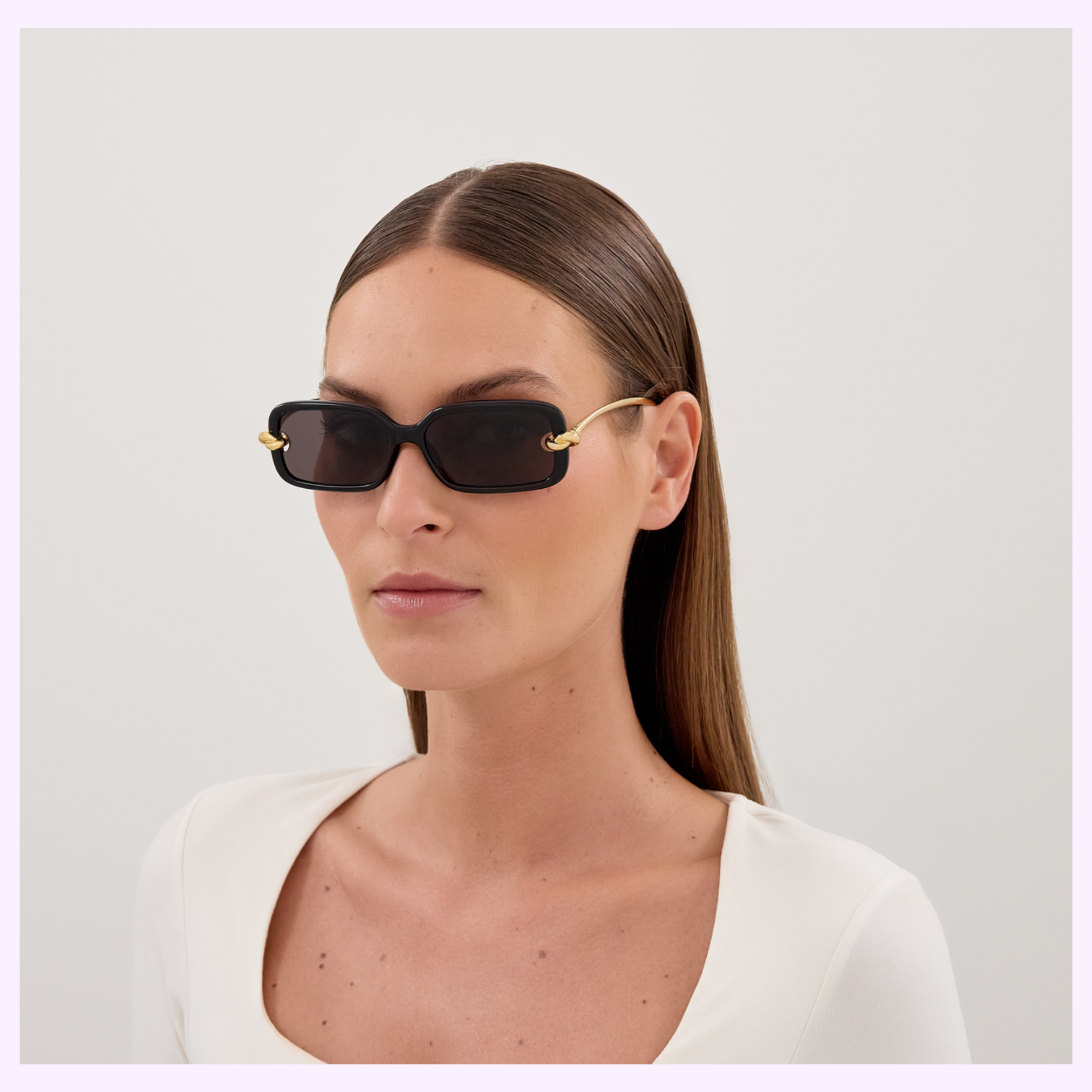 On Model Bottega Veneta Sunglasses BV1439S-001 56