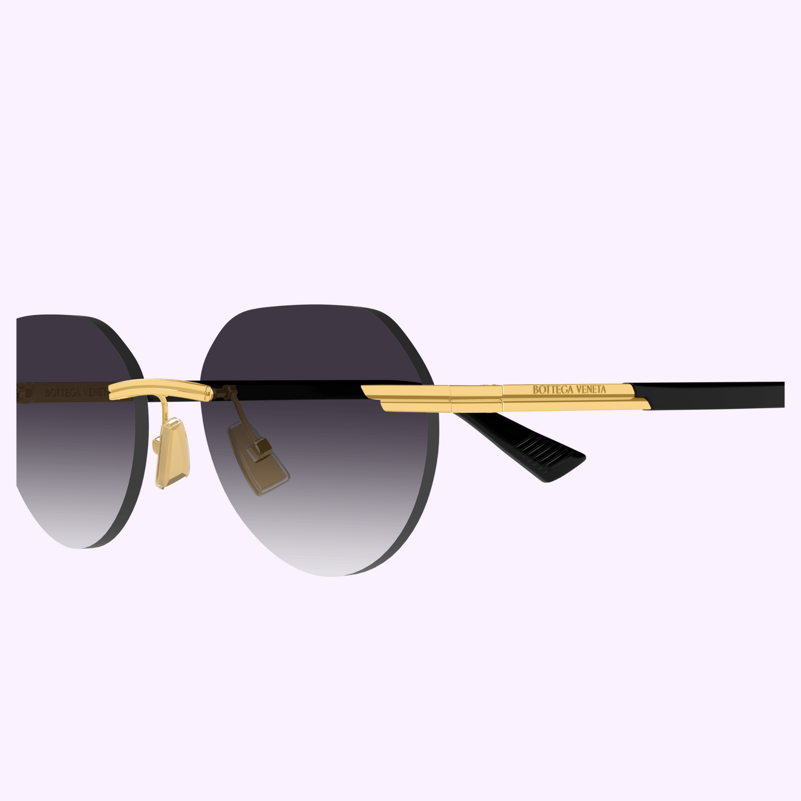 goggles ribbon Bottega Veneta BV1379S 001 Sunglasses Gold