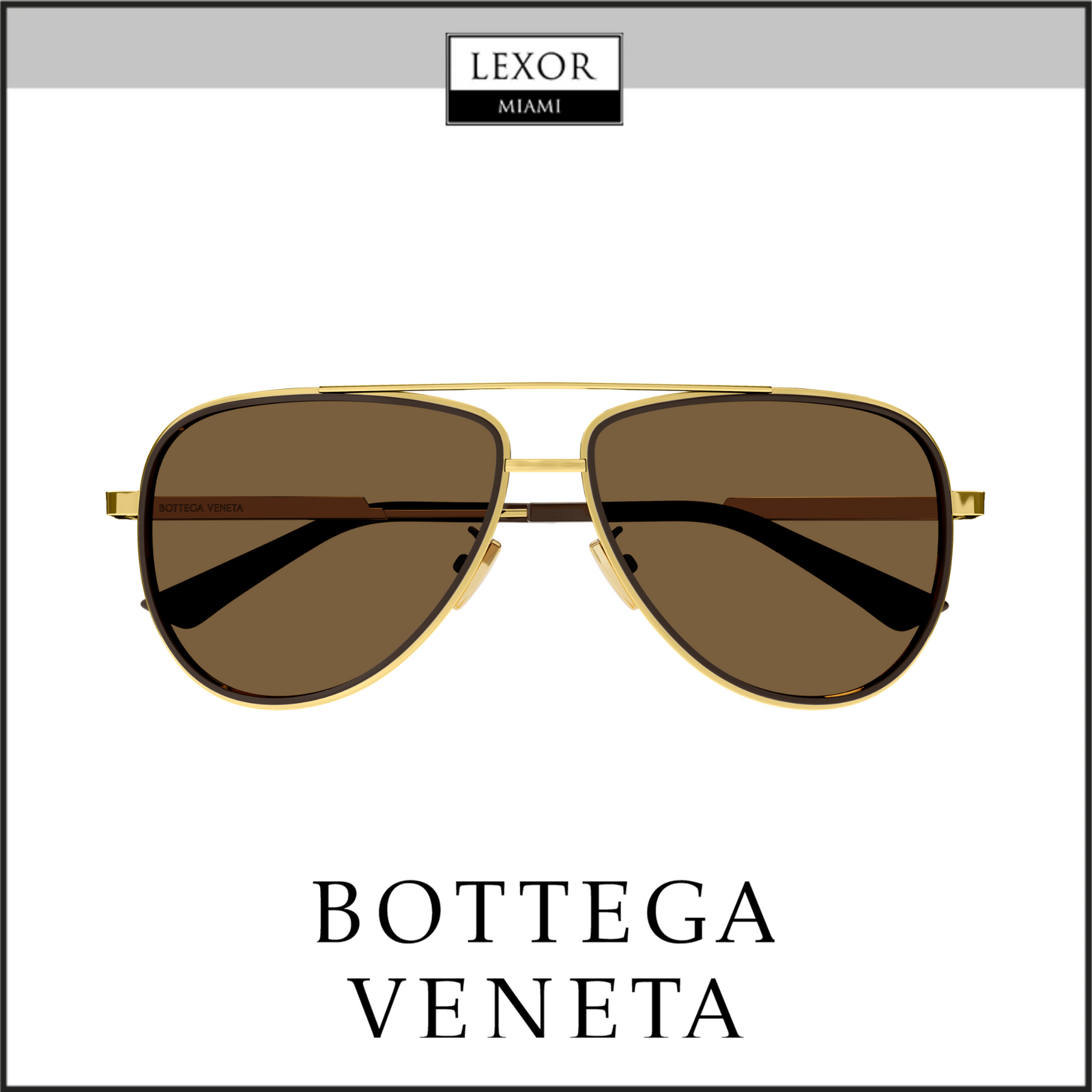 Bottega Veneta BV1240S-002 59 Sunglass MAN METAL – Lexor Miami