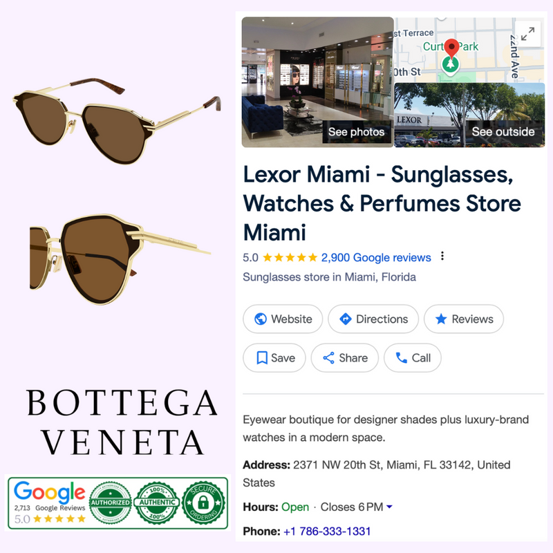 Bottega Veneta Óculos de Sol BV1271S-002 63 UNISEX METAL upc 889652444468