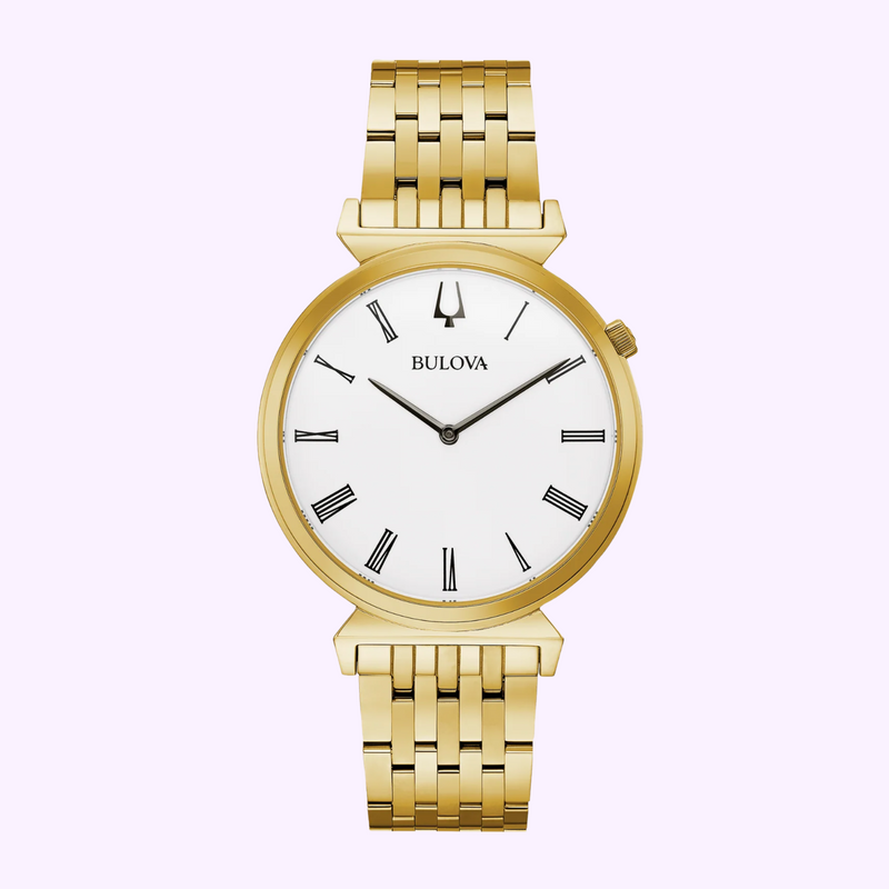 Bulova 97A153 Regatta Gold Stainless Steel Strap Men Watches