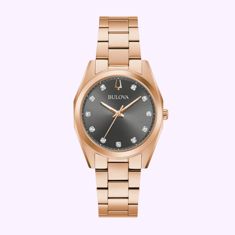 Bulova 97P156 Surveyor Rose Gold Aço Inoxidável Strap Relógios Femininos