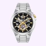 Front View Bulova 98A224 Maquina Automatic Stainless Steel Strap Men Watches