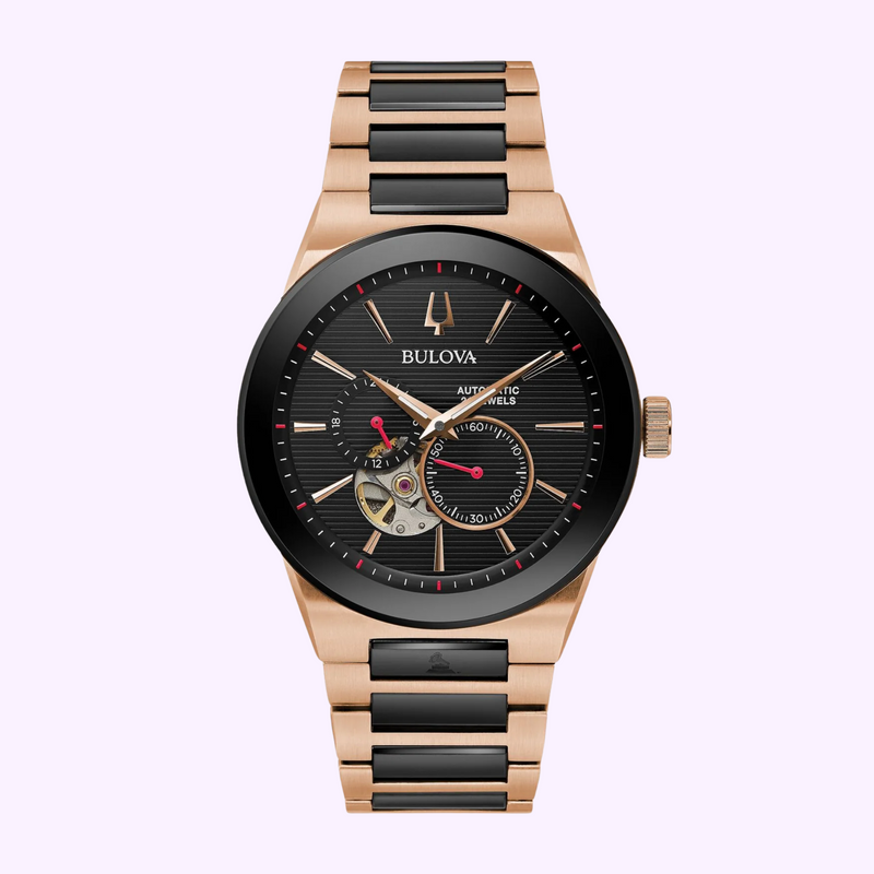 Bulova 98A236 Latin Grammy 2 Tone Stainless Steel Strap Men Watches