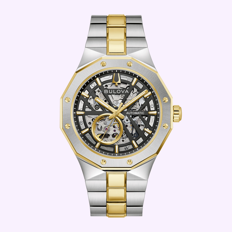Bulova Prestige Automatic 98A339 skeleton watch