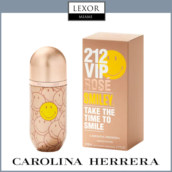 Carolina Herrera 212 VIP ROSE 2.7 EDP SMILEY EDIÇÃO LIMITADA Perfume Feminino